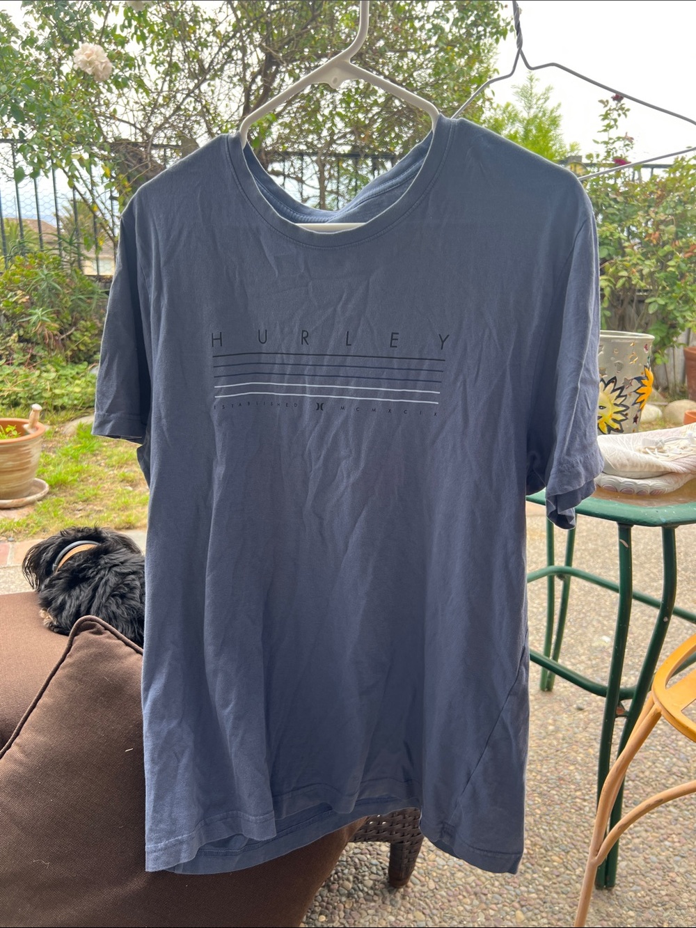 Hurley Men’s Slate Blue Graphic Short Sleeve Tee